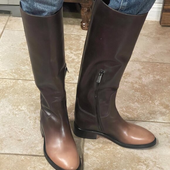 Santoni Dark Brown/Light Tan Boots   Size 8 - Picture 13 of 14